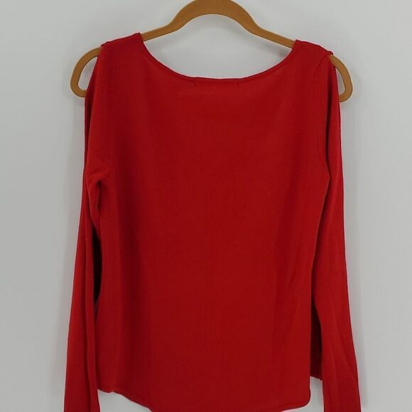 Heidi Weisel lightweight red sweater. Key hole sleeves. NWT size medium. - Picture 6 of 6
